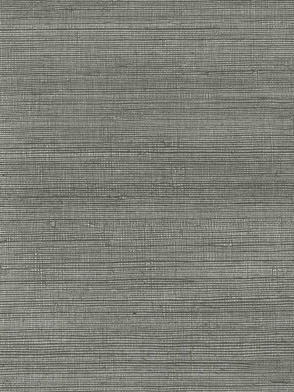 Grasscloth Sisal W3306 wallpaper in charcoal silver color - pattern number W3306.21.0 - by Kravet in the Elements II Naturals collection