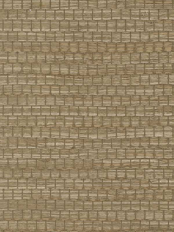 Raffia W3980 wallpaper in brown camel color - pattern number W3980.6.0 - by Kravet in the Elements II Naturals collection