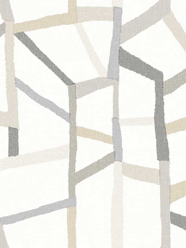 Tate Geometric Linen fabric in grey color - pattern number 4135-25848 - by A Street Prints in the Whimsy collection