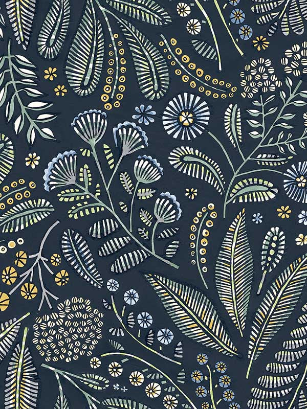 Briar Floral wallpaper in navy color - pattern number 4135-27293 - by A Street Prints in the Whimsy collection