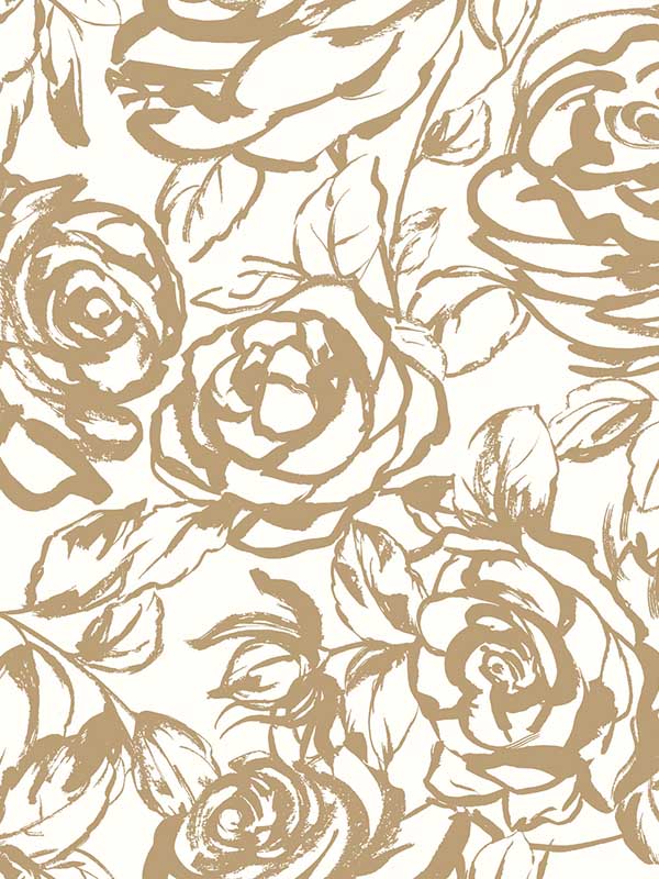 Nelda wallpaper in gold color - pattern number 4135-72708 - by A Street Prints in the Whimsy collection
