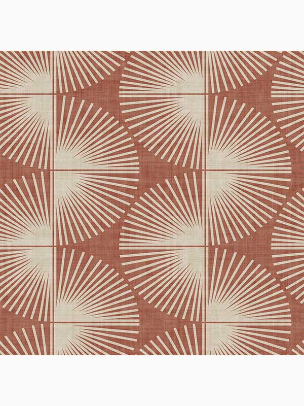 Fluted Geo Peel and Stick fabric in clay color - pattern number 127430 - by Graham and Brown in the Peel and Stick Wallpaper by Nicole Miller collection
