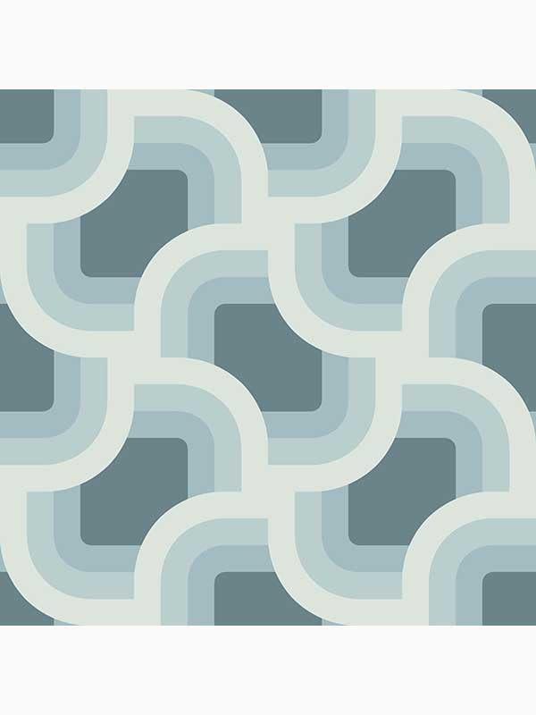 Retro Geo Peel and Stick fabric in spa color - pattern number 127445 - by Graham and Brown in the Peel and Stick Wallpaper by Nicole Miller collection
