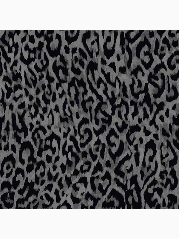 Laid Back Leopard Peel and Stick fabric in black color - pattern number 127462 - by Graham and Brown in the Peel and Stick Wallpaper by Nicole Miller collection