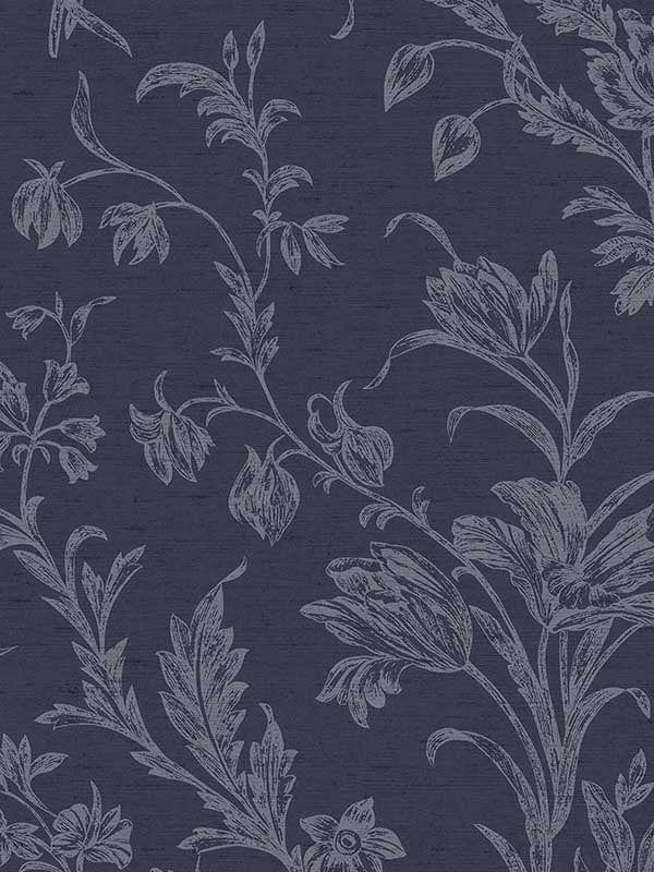 Lloyd fabric in midnight seaspray color - pattern number 127392 - by Laura Ashley in the Laura Ashley Collection II collection