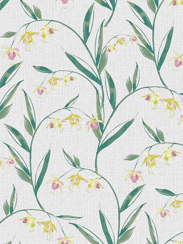 Fulwell Fuchsia fabric in pale slate grey color - pattern number 127403 - by Laura Ashley in the Laura Ashley Collection II collection