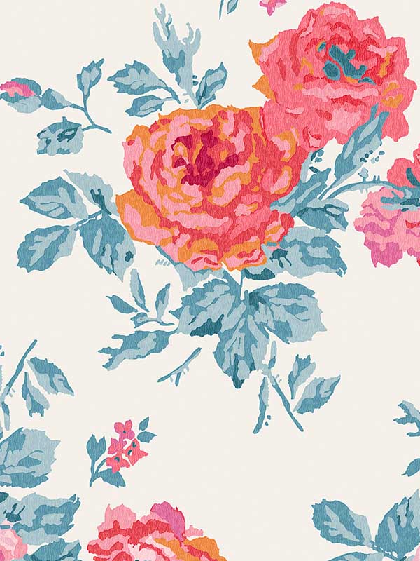Archive fabric in rose blue and pink color - pattern number 125495 - by Graham and Brown in the Cath Kidston Collection collection