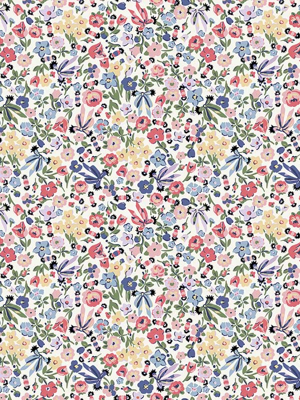 Harmony Ditsy Day fabric in off white color - pattern number 125506 - by Graham and Brown in the Cath Kidston Collection collection
