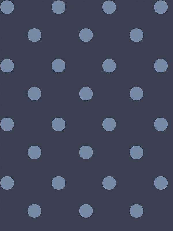 Button Spot fabric in navy color - pattern number 125523 - by Graham and Brown in the Cath Kidston Collection collection
