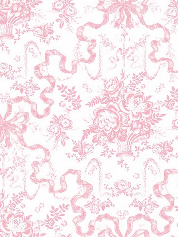 Fairytale Toile Peony Pink AST6271 Wallpaper by A Street Prints