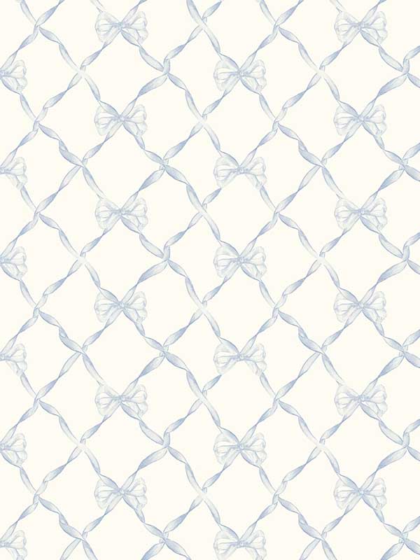Baby Bow Peel and Stick fabric in dreamy sky color - pattern number LFS5013 - by Brewster in the NuWallpaper by Love Shack Fancy collection