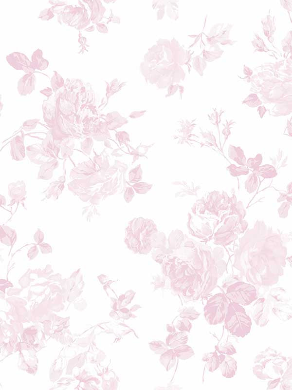 Everblooming Rosettes Peel and Stick fabric in faded pink color - pattern number LFS5016 - by Brewster in the NuWallpaper by Love Shack Fancy collection