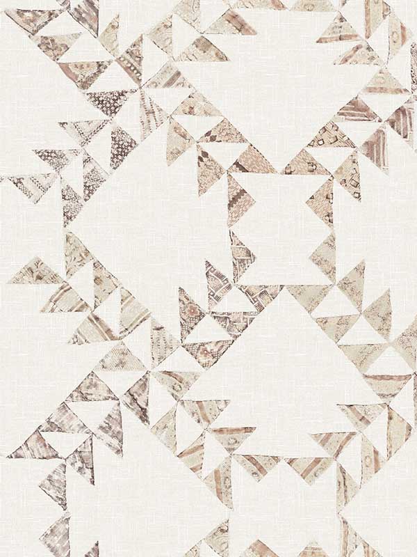 Scrap Quilt wallpaper in brown color - pattern number 4142-72629 - by Chesapeake in the Yellowstone collection