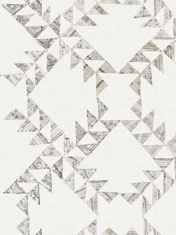 Scrap Quilt wallpaper in grey color - pattern number 4142-72630 - by Chesapeake in the Yellowstone collection