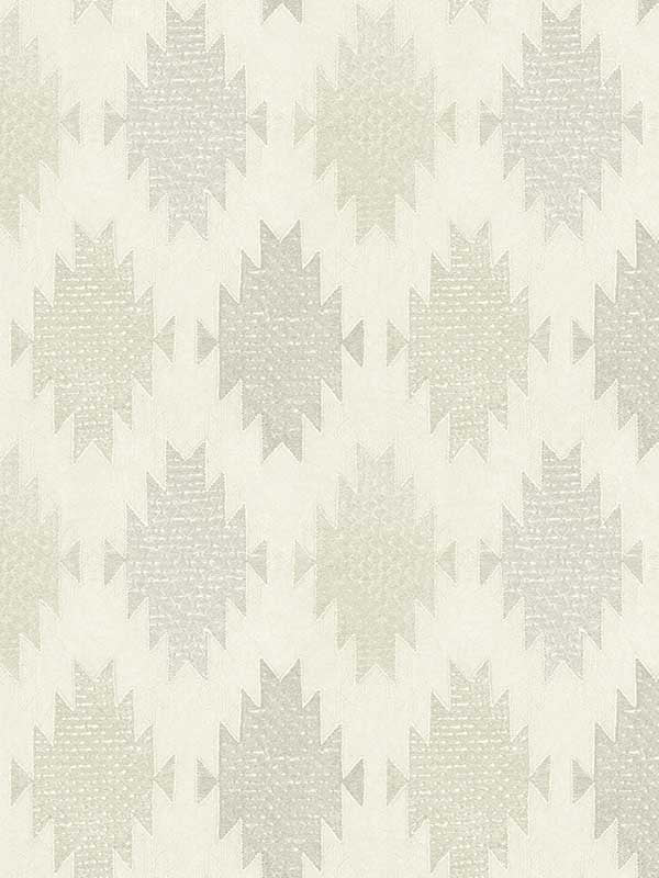 Stitched Heirloom wallpaper in moss color - pattern number 4142-72665 - by Chesapeake in the Yellowstone collection