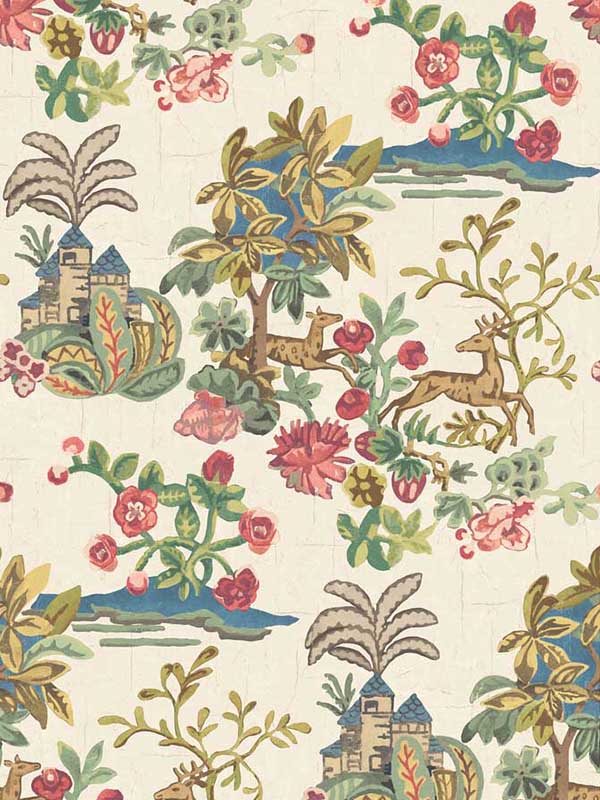 Knights Tale fabric in jewel color - pattern number BW45138.1.0 - by G P & J Baker in the Kit Kemp Wallpapers collection