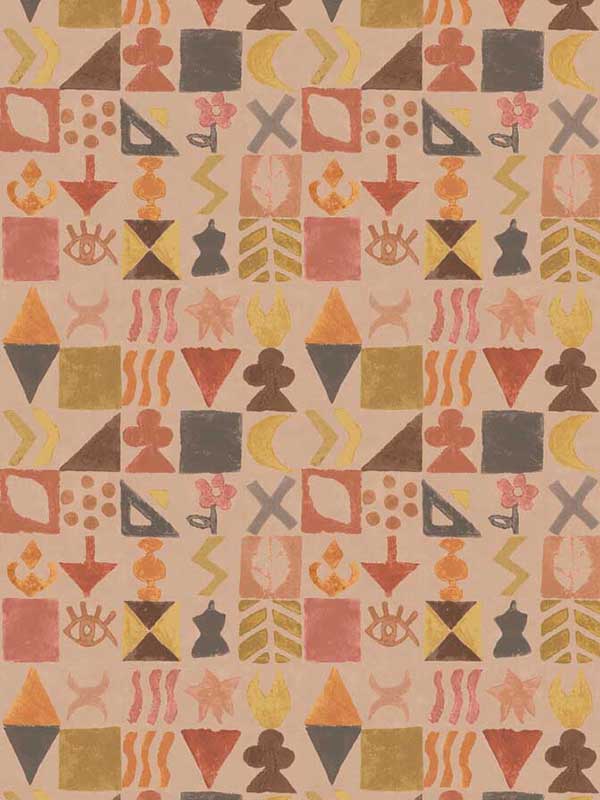 Potato Print fabric in plaster color - pattern number BW45139.5.0 - by G P & J Baker in the Kit Kemp Wallpapers collection
