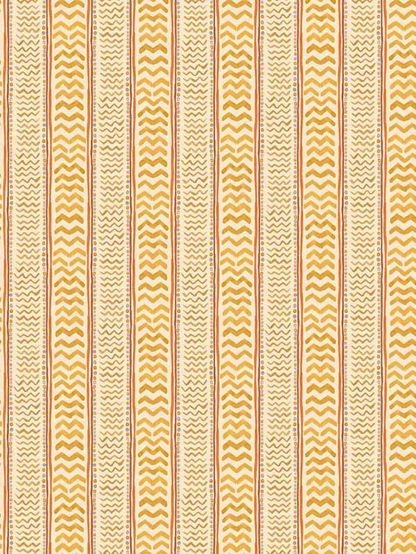 Wriggle Room fabric in ochre color - pattern number BW45140.2.0 - by G P & J Baker in the Kit Kemp Wallpapers collection