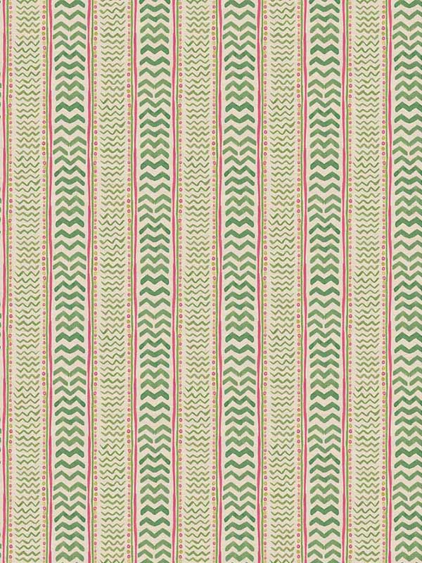 Wriggle Room fabric in green pink color - pattern number BW45140.3.0 - by G P & J Baker in the Kit Kemp Wallpapers collection