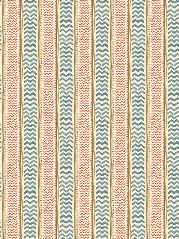 Wriggle Room fabric in teal spice color - pattern number BW45140.5.0 - by G P & J Baker in the Kit Kemp Wallpapers collection