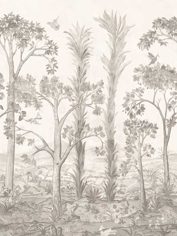 Tall Trees fabric in sepia color - pattern number BW45141.4.0 - by G P & J Baker in the Kit Kemp Wallpapers collection