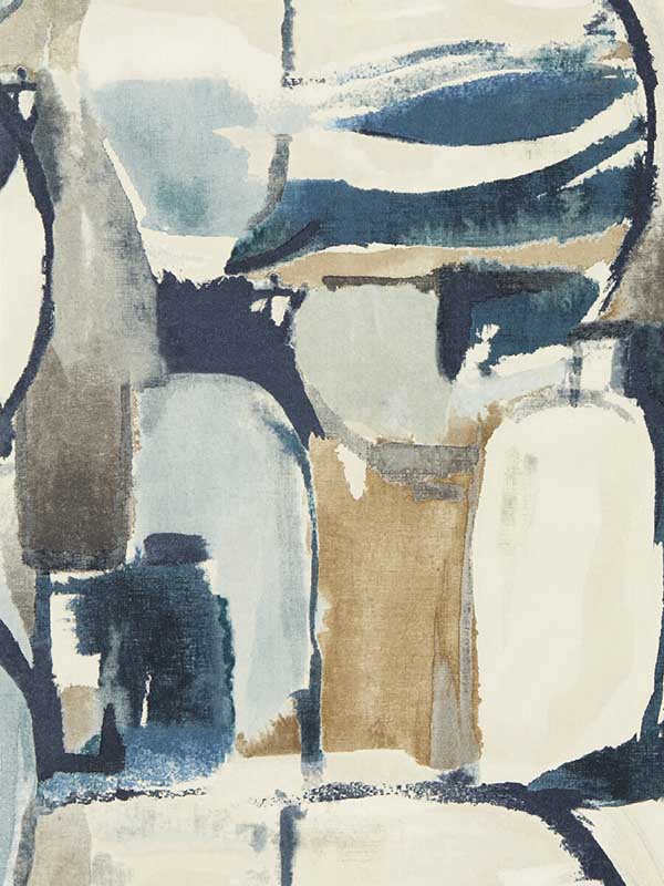 Figura fabric in denim linen color - pattern number W0180/01.CAC.0 - by Clarke and Clarke in the Vivido collection