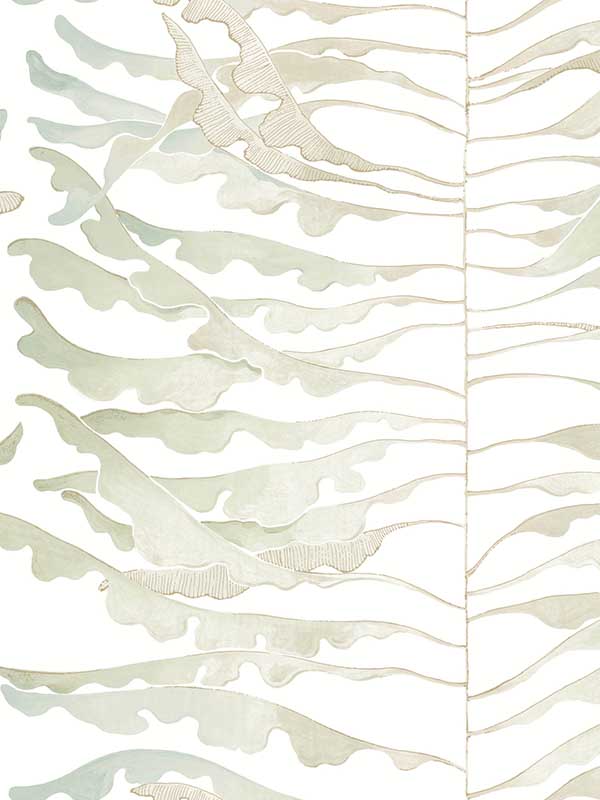 Leaf Column fabric in green color - pattern number FM1045 - by York in the Formations collection