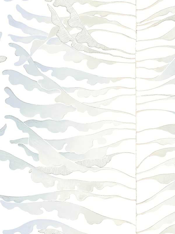 Leaf Column fabric in spa blue color - pattern number FM1046 - by York in the Formations collection