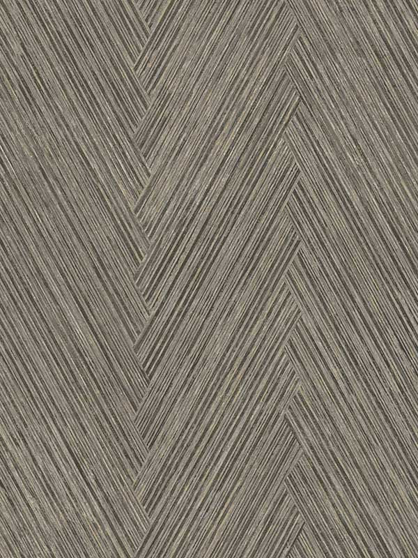 Thatched Chevron wallpaper in charcoal color - pattern number FM1051 - by York in the Formations collection