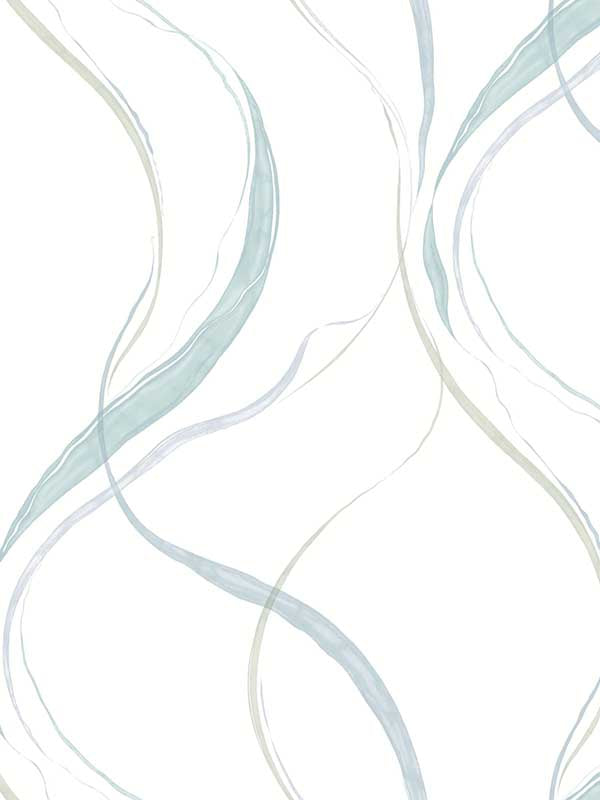 Ink Flow wallpaper in seaglass color - pattern number FM1094 - by York in the Formations collection