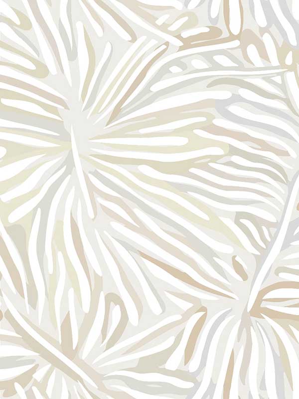 Flora wallpaper in neutral color - pattern number MI10576 - by York in the Missoni Home 05 collection