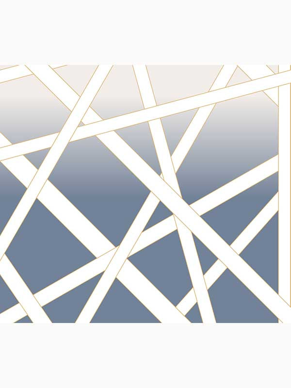 Nastri Shade 4 Panel mural in blue color - pattern number MI10581M - by York in the Missoni Home 05 collection