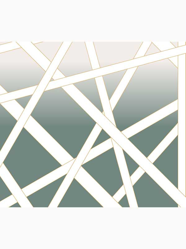 Nastri Shade 4 Panel mural in green color - pattern number MI10582M - by York in the Missoni Home 05 collection