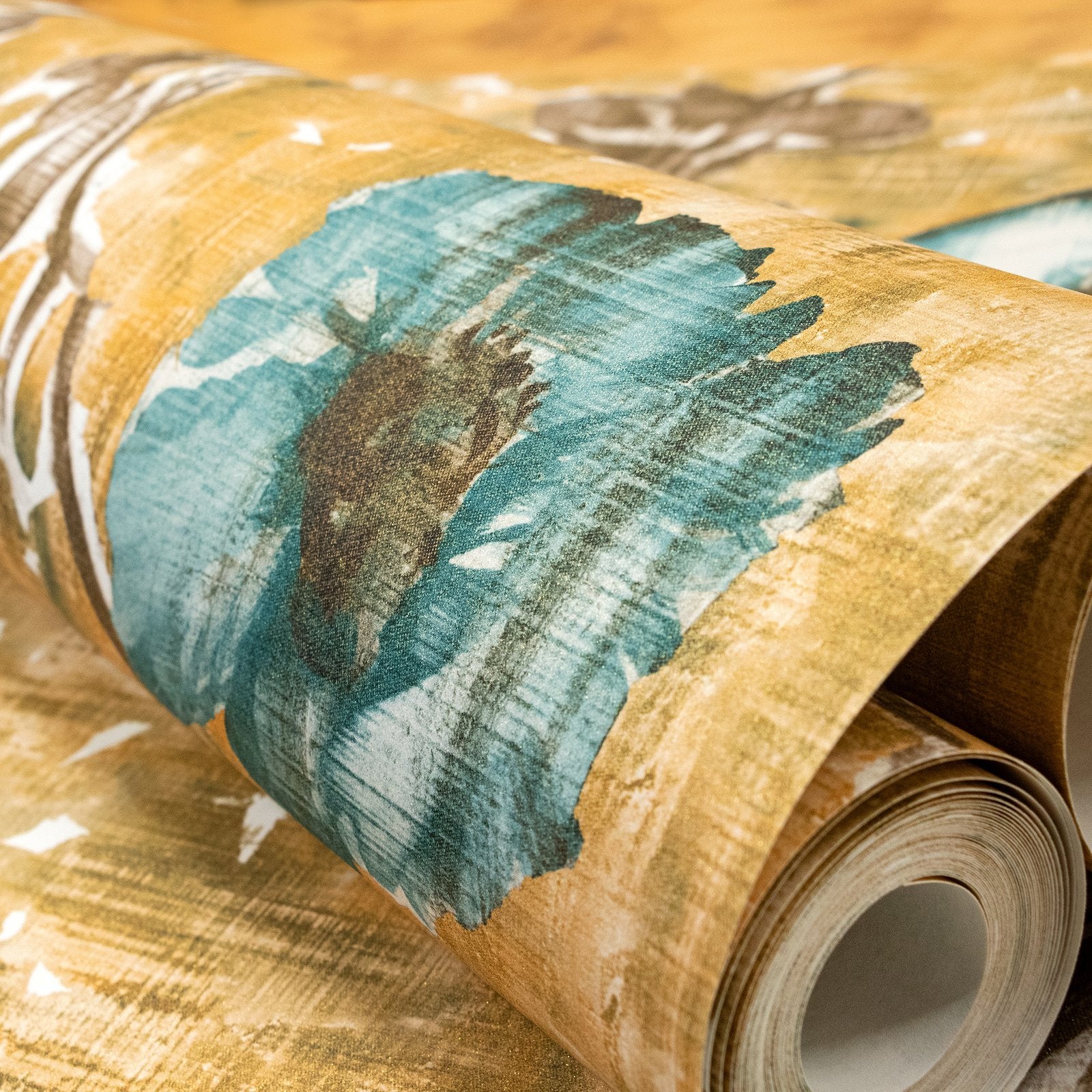 Petunia wallpaper in gold color - pattern number GH26914-23 - by Galerie in the Julie Feels Home collection