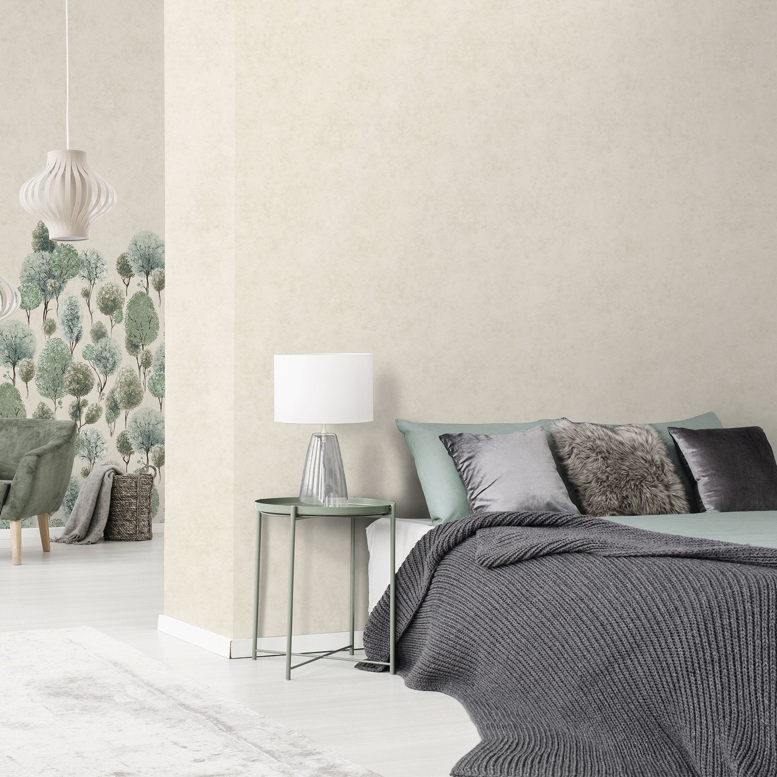 Tilia Plain wallpaper in beige color - pattern number GH26930-23 - by Galerie in the Julie Feels Home collection