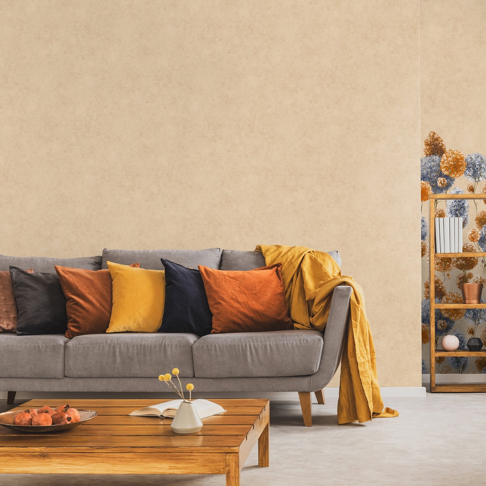 Tilia Plain wallpaper in beige color - pattern number GH26931-23 - by Galerie in the Julie Feels Home collection
