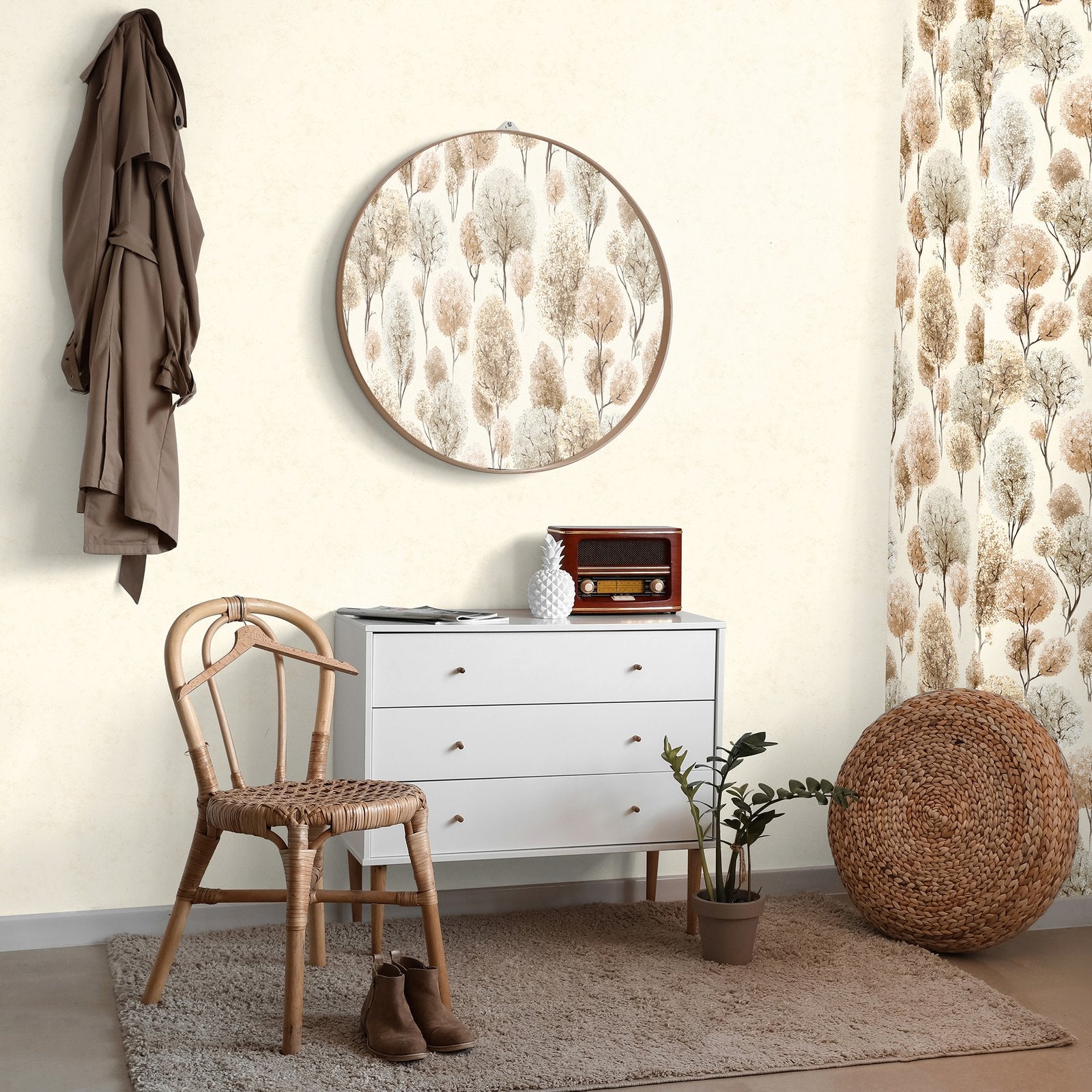 Tilia Plain wallpaper in beige color - pattern number GH26932-23 - by Galerie in the Julie Feels Home collection