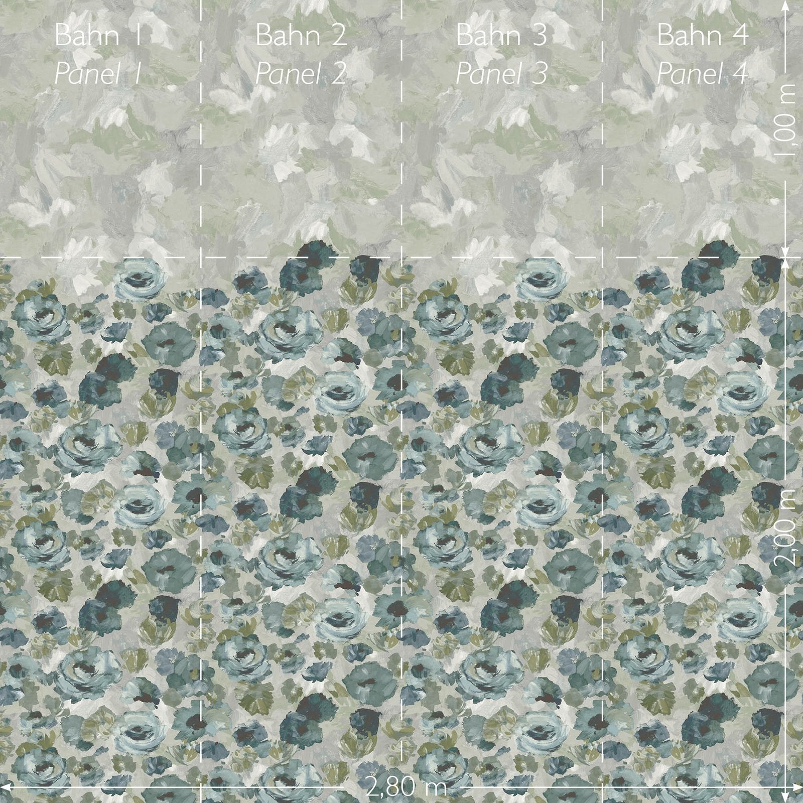 Paeonia Twinwall mural in silver grey color - pattern number GH26955-23 - by Galerie in the Julie Feels Home collection