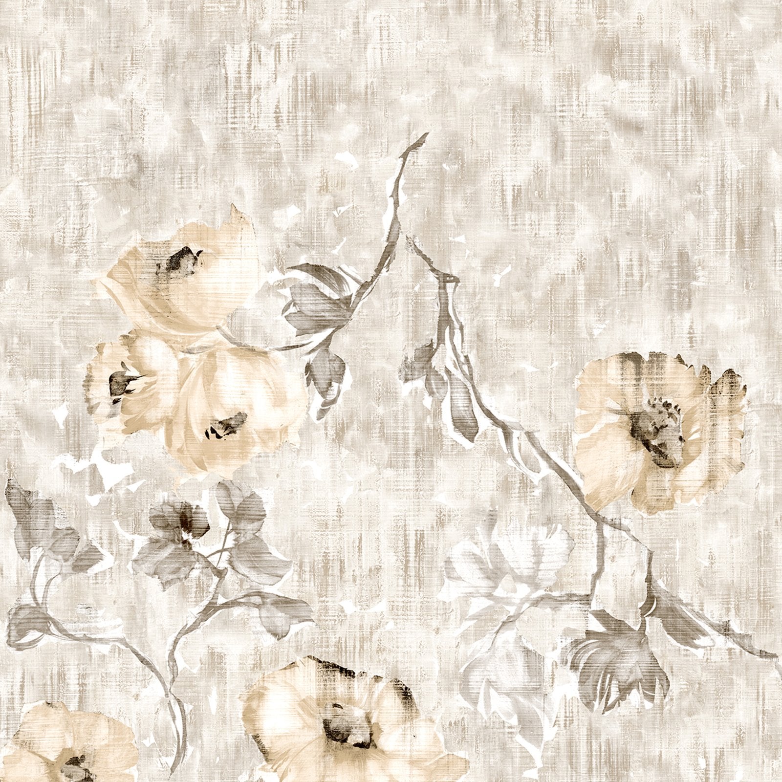 Petunia Twinwall mural in silver grey color - pattern number GH26964-23 - by Galerie in the Julie Feels Home collection