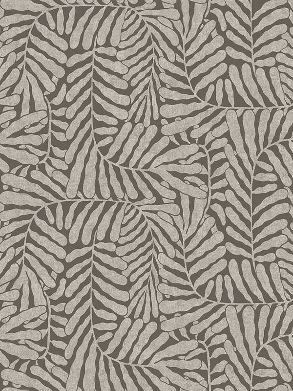 Gabriel Fern wallpaper in espresso color - pattern number 4155-27313 - by A Street Prints in the Drew and Jonathan Home Fourth Edition collection