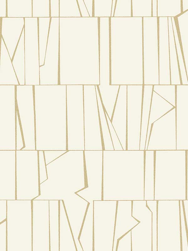 Huntington Geometric Stripe wallpaper in gold color - pattern number 4155-72818 - by A Street Prints in the Drew and Jonathan Home Fourth Edition collection