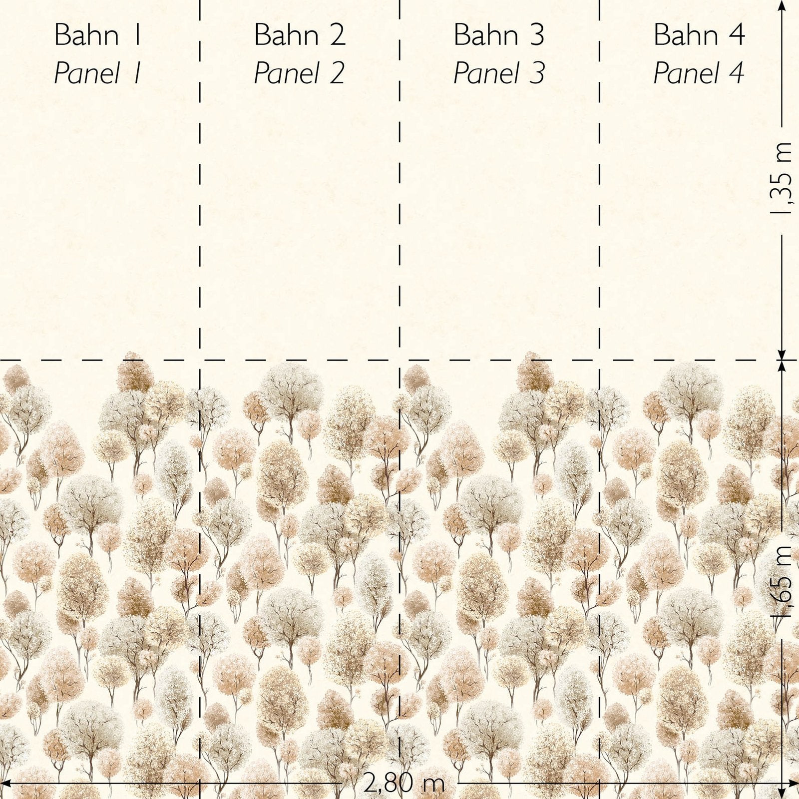 Tilia Twinwall mural in cream color - pattern number GH26970-23 - by Galerie in the Julie Feels Home collection