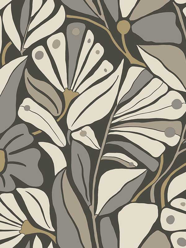 Cabana Club fabric in onyx color - pattern number MT5626 - by York in the Montecito collection