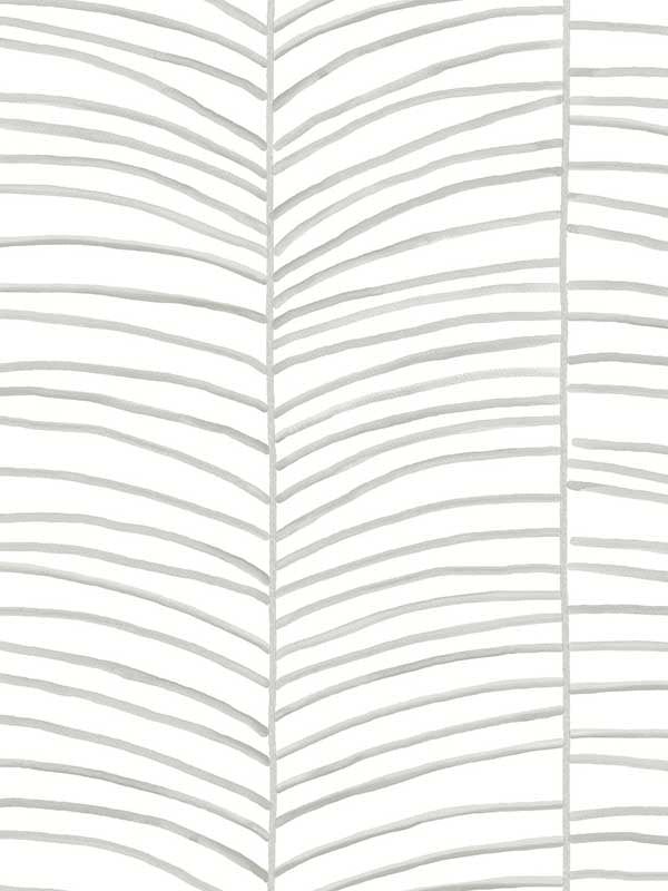 Cascade Palm Chevron wallpaper in fog color - pattern number MT5671 - by York in the Montecito collection