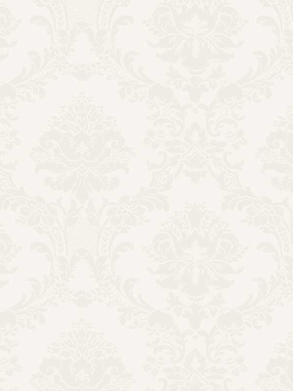 Document Damask fabric in white opaque color - pattern number CI38211 - by Patton Norwall in the Classic Impressions collection
