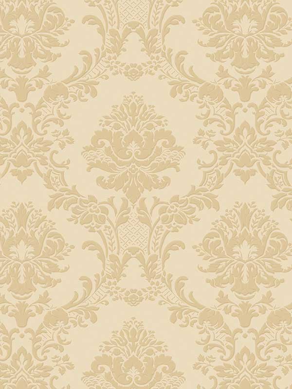 In Reg Classic Damask wallpaper in cream color - pattern number CI38215 - by Patton Norwall in the Classic Impressions collection