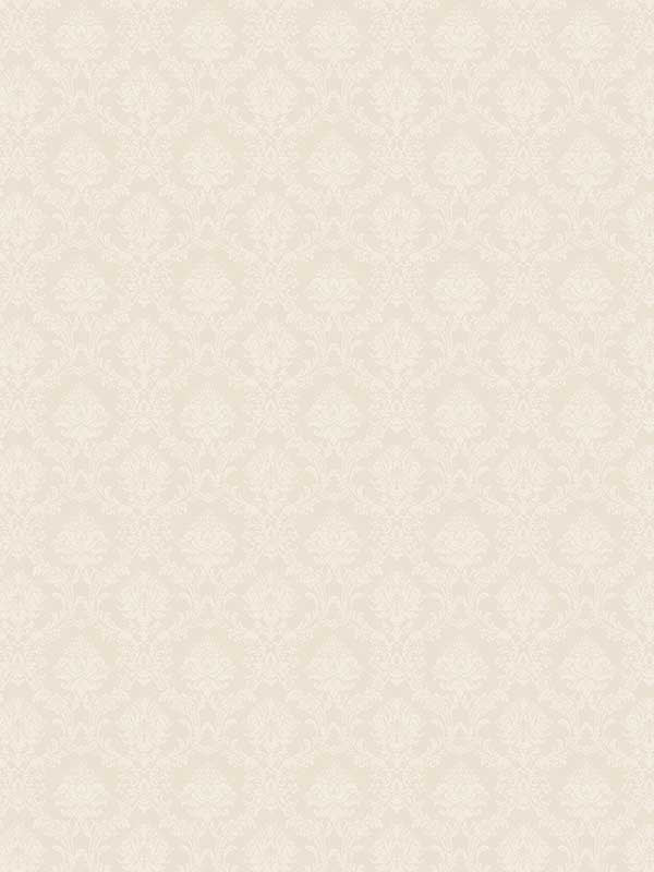 Mini Damask wallpaper in ivory pearl color - pattern number CI38249 - by Patton Norwall in the Classic Impressions collection