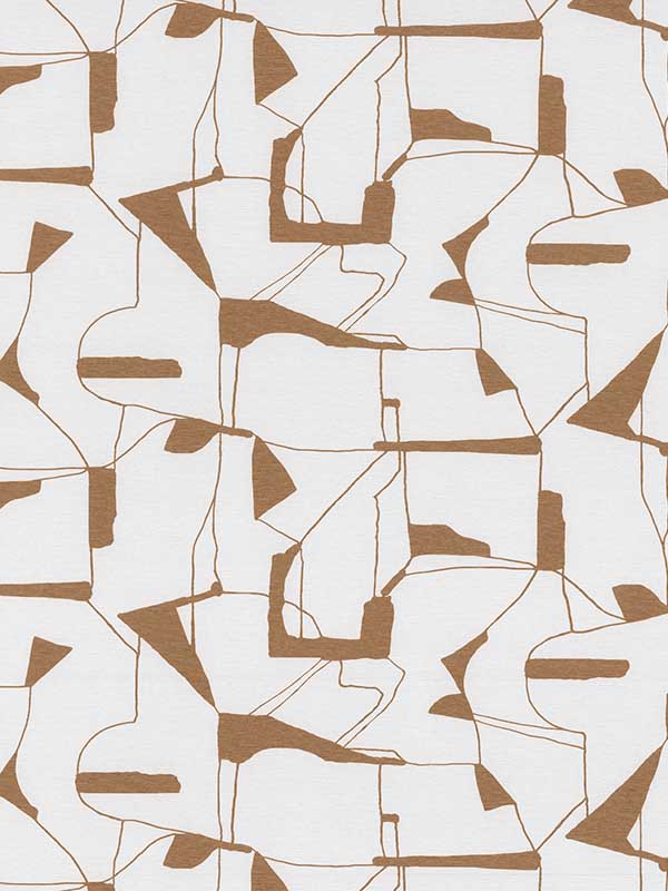 Calder Abstract wallpaper in gold color - pattern number 4178-4446 - by Warner in the Modern Expressions collection