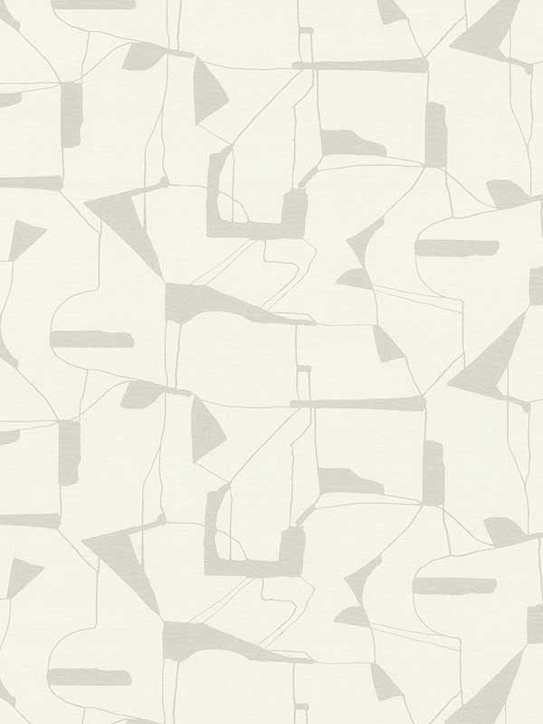Calder Abstract wallpaper in platinum color - pattern number 4178-4448 - by Warner in the Modern Expressions collection