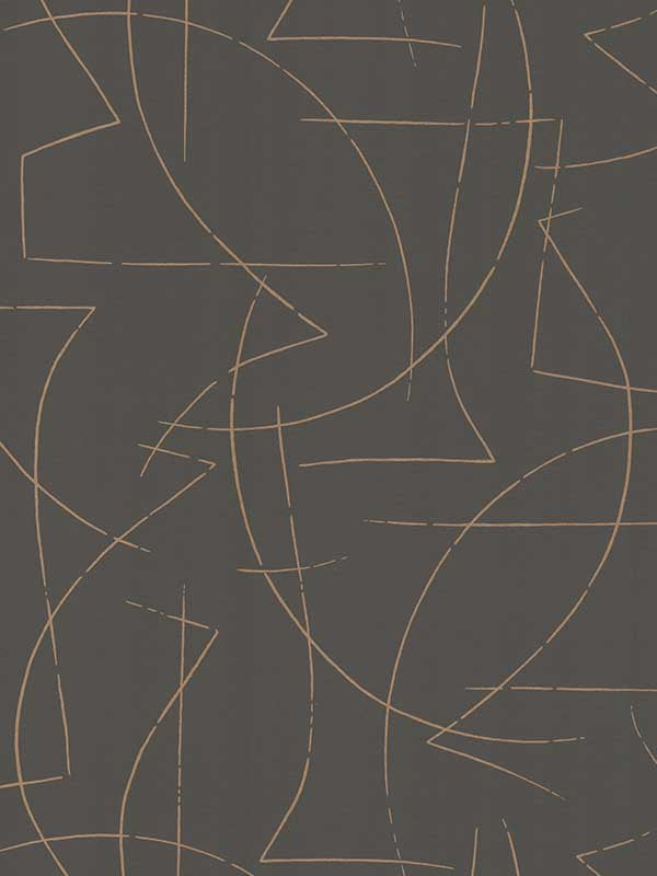 Enzo Abstract fabric in pewter color - pattern number 4184-4904 - by Warner in the Infinity collection